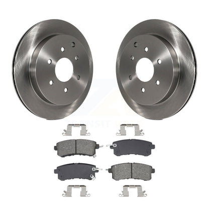 Disc Brake Rotor Semi-Metallic Pad Rear Kit For INFINITI QX80 Nissan Armada QX56