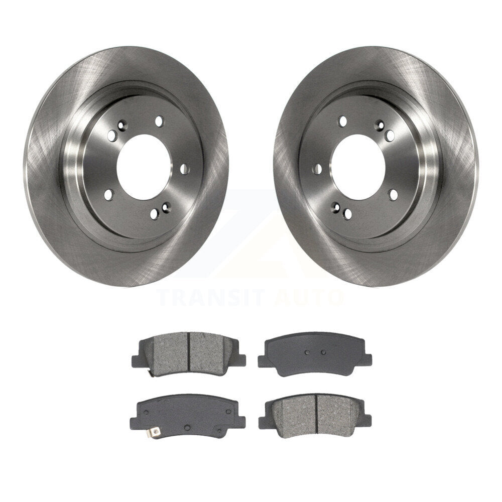 Disc Brake Rotors & Semi-Metallic Pad Rear Kit For Hyundai Sonata Kia Niro EV K5