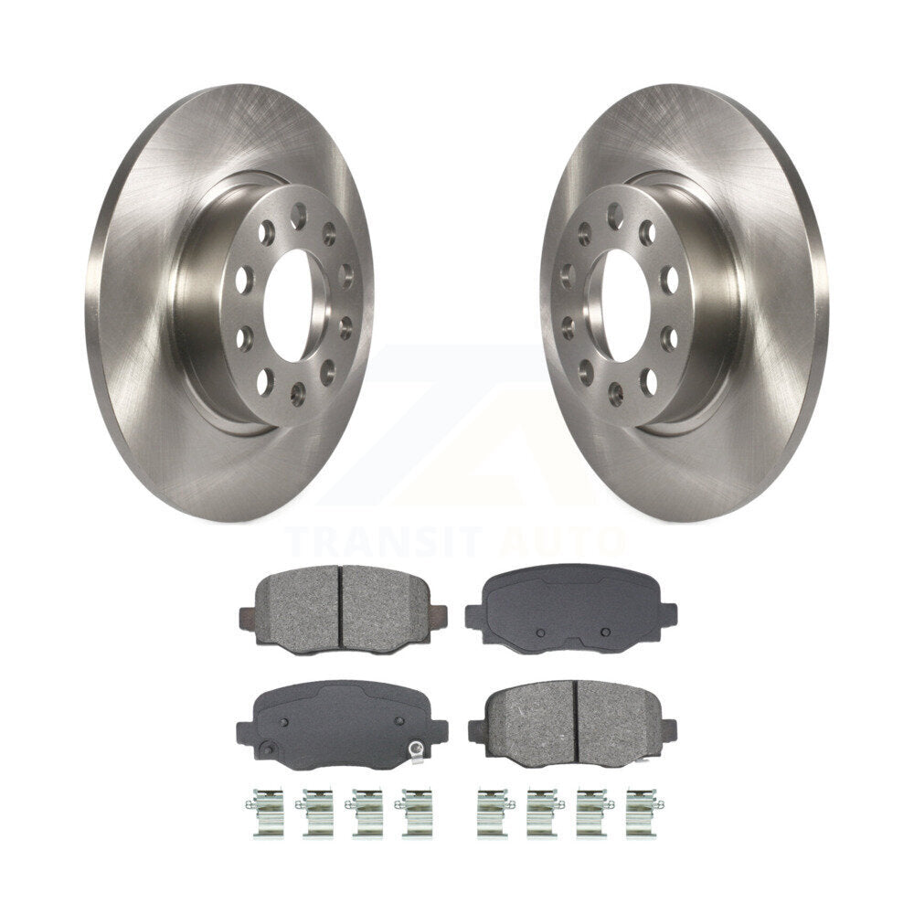 Brake Rotors Semi-Metallic Pad Rear Kit For Jeep Renegade Dodge Hornet Fiat 500X