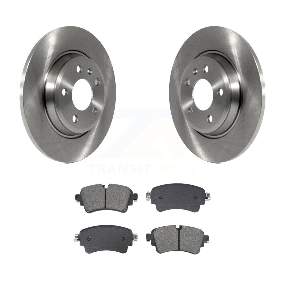 Disc Brake Rotor Semi-Metallic Pad Rear Kit For Audi A4 Quattro With Solid