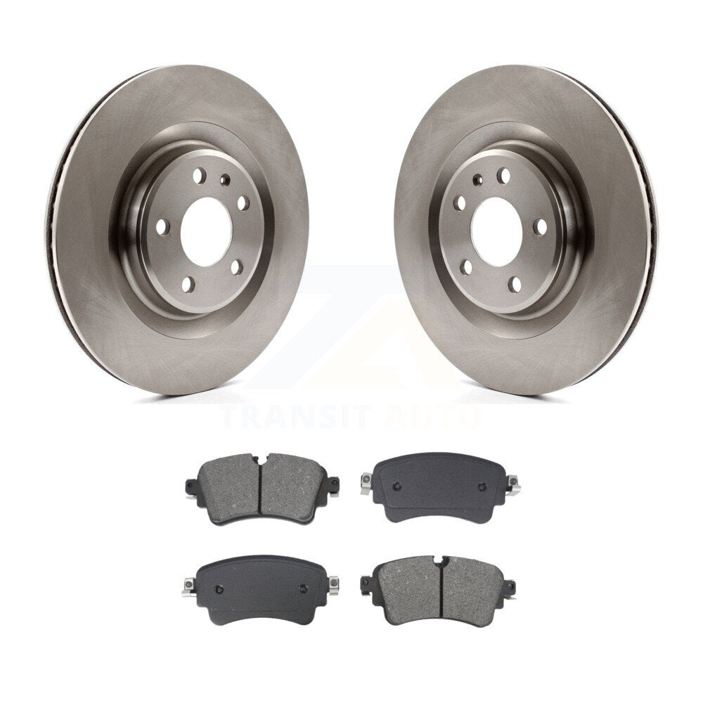 Brake Rotor Semi-Metallic Pad Rear Kit For Audi Q5 A4 Quattro A5 Sportback S5 S4