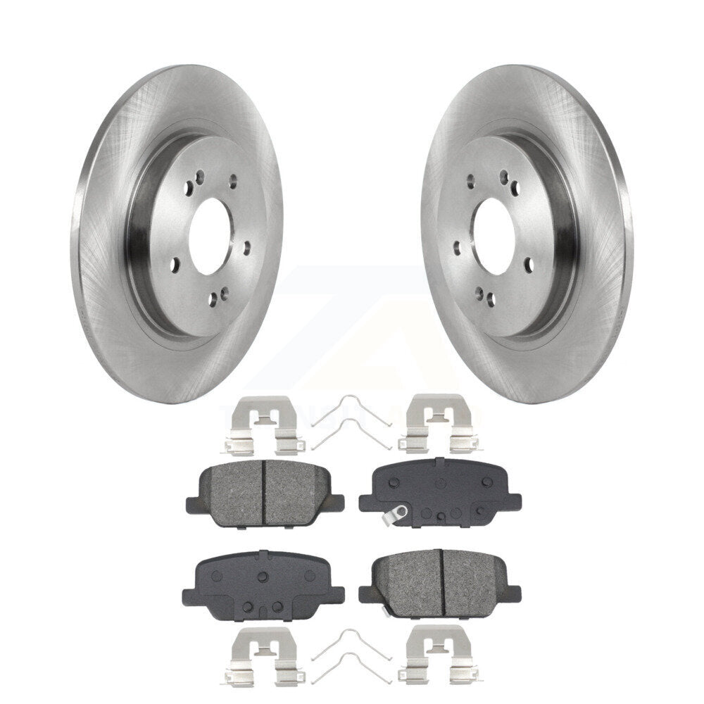 Disc Brake Rotors & Semi-Metallic Pad Rear Kit For Hyundai Palisade Santa Fe Kia