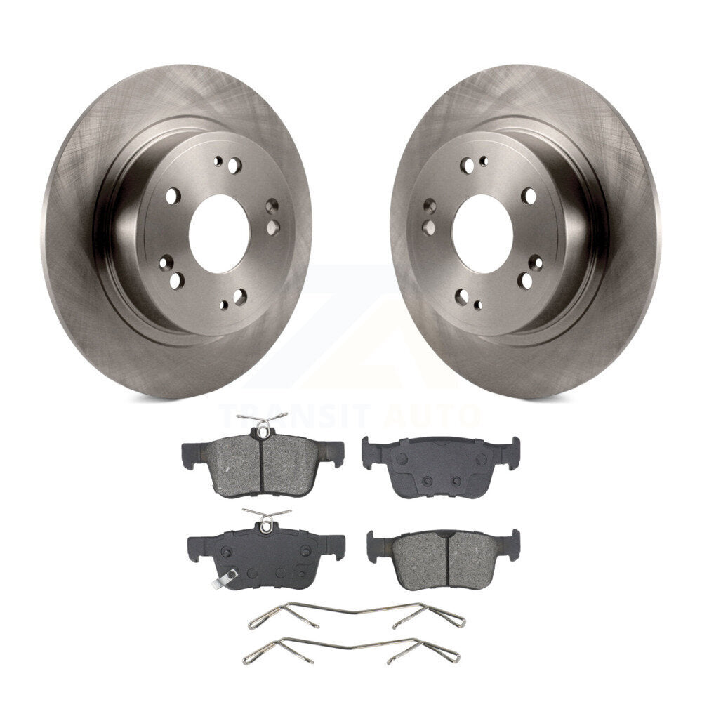 Disc Brake Rotors And Semi-Metallic Pads Rear Kit For 2018-2024 Honda Accord