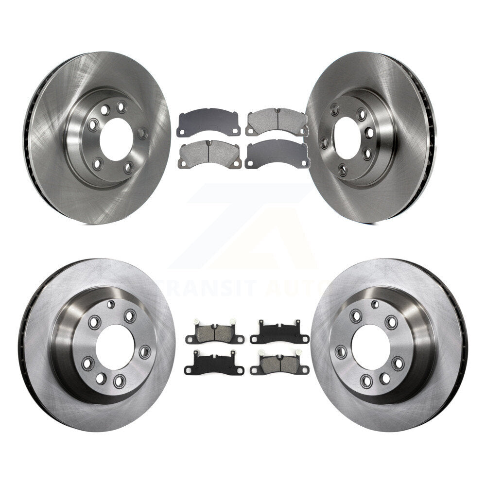 Disc Brake Rotors And Semi-Metallic Pad Front Rear Kit (6Pc) For Porsche Cayenne