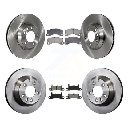 Disc Brake Rotors And Semi-Metallic Pad Front Rear Kit (6Pc) For Porsche Cayenne