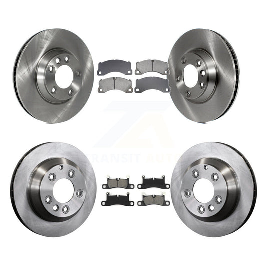 Disc Brake Rotors And Semi-Metallic Pad Front Rear Kit (6Pc) For Porsche Cayenne