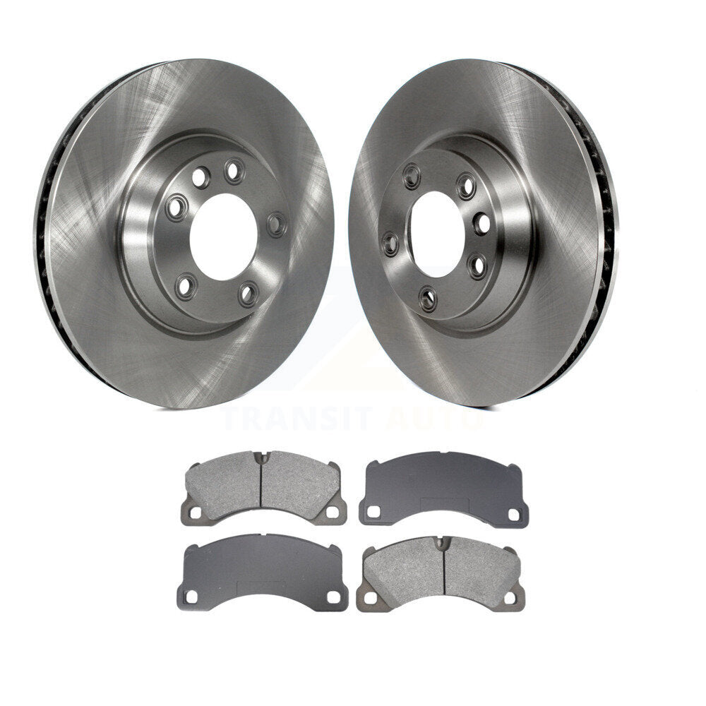 Disc Brake Rotors And Semi-Metallic Pads Front Kit For Porsche Cayenne