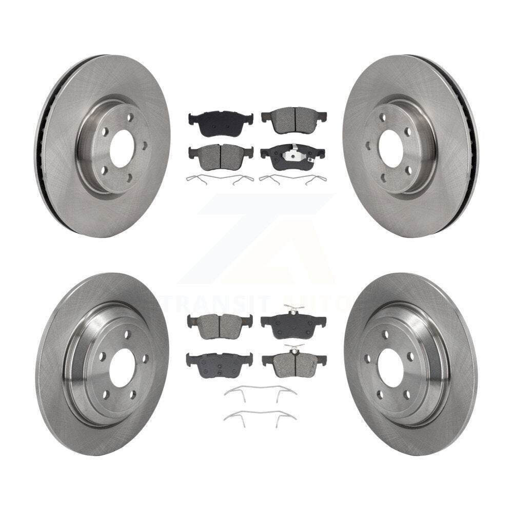 Disc Brake Rotor & Semi-Metallic Pad Front Rear Kit For Ford Escape Bronco Sport