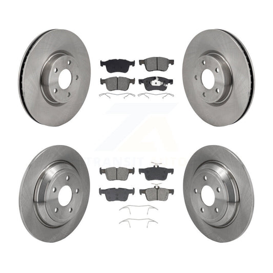 Disc Brake Rotor & Semi-Metallic Pad Front Rear Kit For Ford Escape Bronco Sport