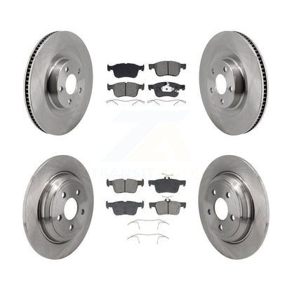 Disc Brake Rotors & Semi-Metallic Pad Front Rear Kit For 2022-2023 Ford Maverick