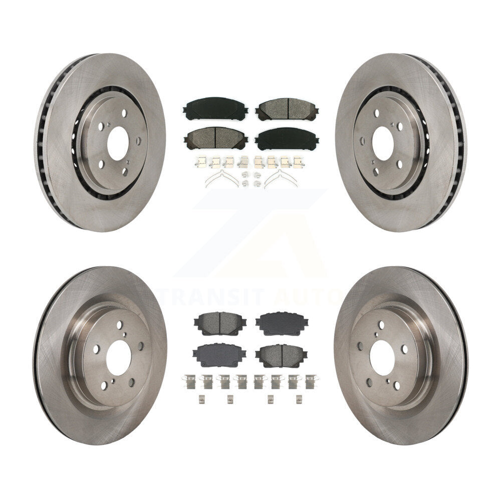 Brake Rotor & Semi-Metallic Pad Front Rear Kit For Toyota Sienna RAV4 Prime bZ4X
