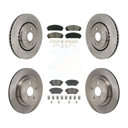 Brake Rotor & Semi-Metallic Pad Front Rear Kit For Toyota Sienna RAV4 Prime bZ4X