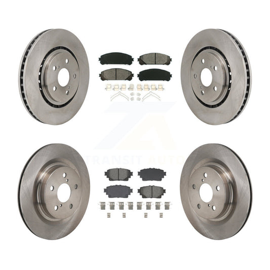 Brake Rotor & Semi-Metallic Pad Front Rear Kit For Toyota Sienna RAV4 Prime bZ4X