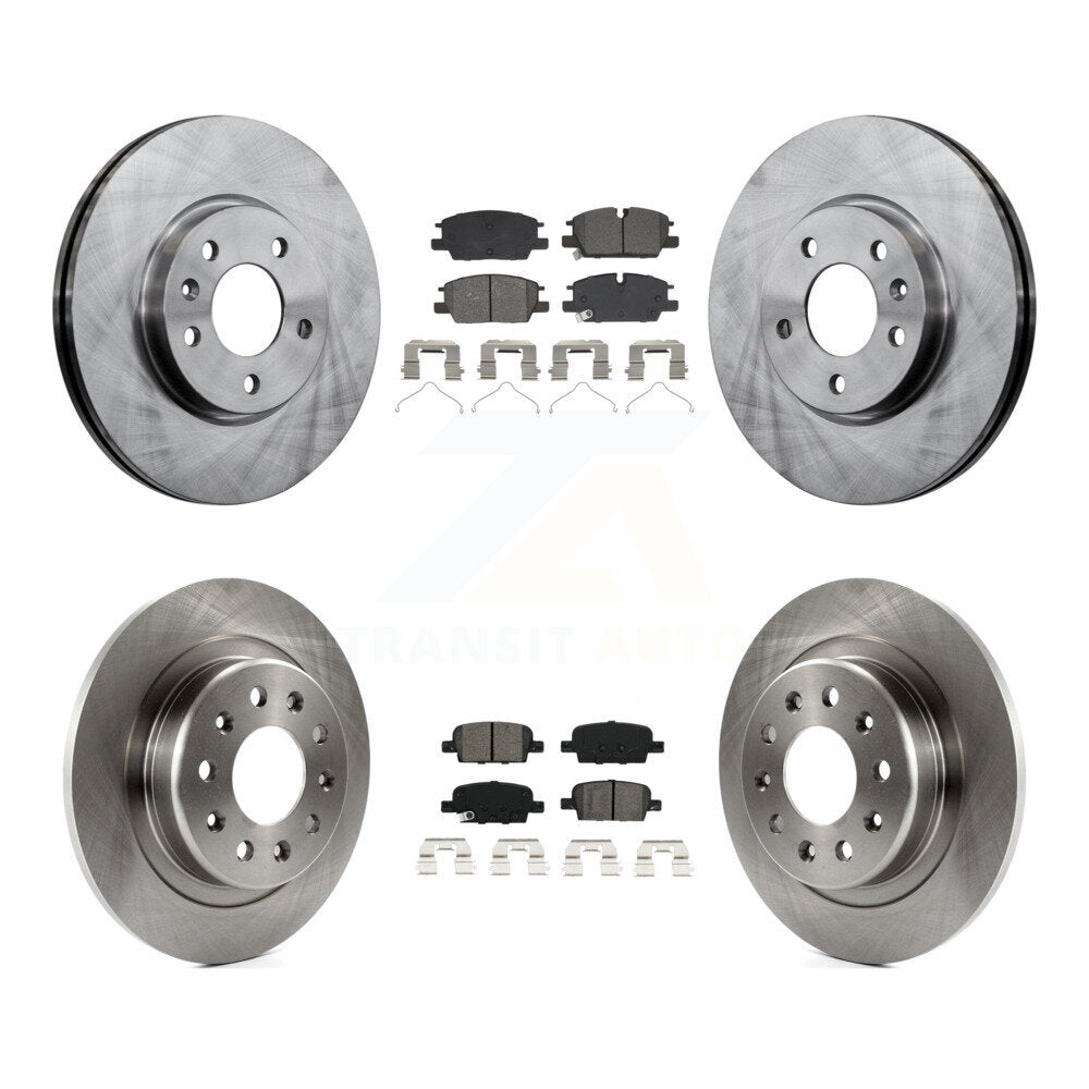 Disc Brake Rotors And Semi-Metallic Pads Front Rear Kit For Chevrolet Malibu
