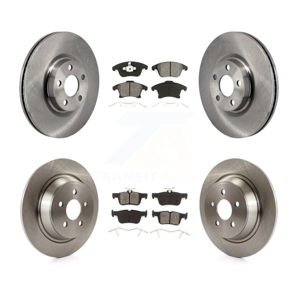 Disc Brake Rotor Semi-Metallic Pad Front Rear Kit For 2017-2020 Lincoln MKZ 2.0L