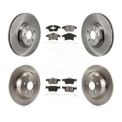 Disc Brake Rotor Semi-Metallic Pad Front Rear Kit For 2017-2020 Lincoln MKZ 2.0L
