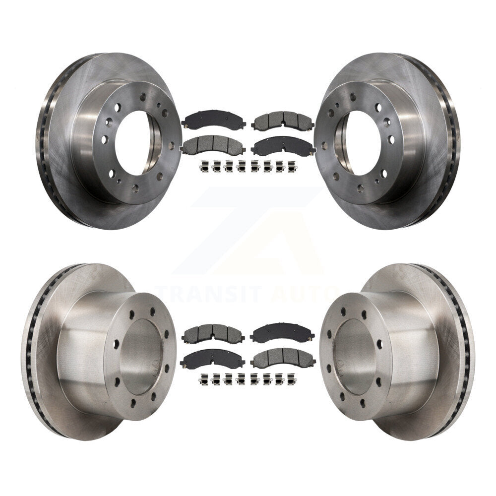 Brake Rotors & Semi-Metallic Pad Front Rear Kit For GMC Sierra 3500 HD Chevrolet