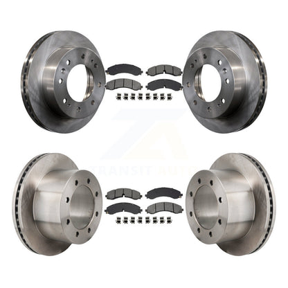 Brake Rotors & Semi-Metallic Pad Front Rear Kit For GMC Sierra 3500 HD Chevrolet