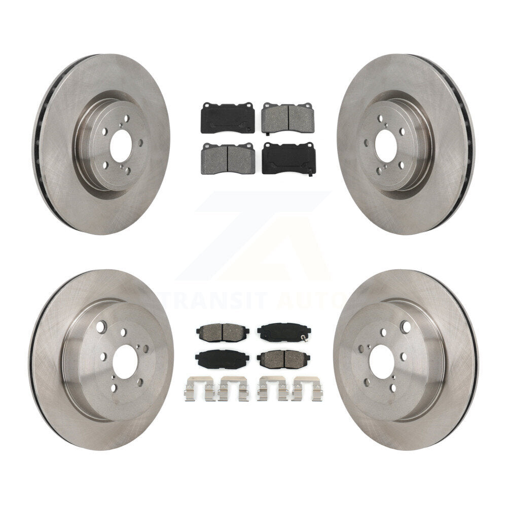Brake Rotor & Semi-Metallic Pad Front Rear Kit For Subaru BRZ With Brembo Brakes