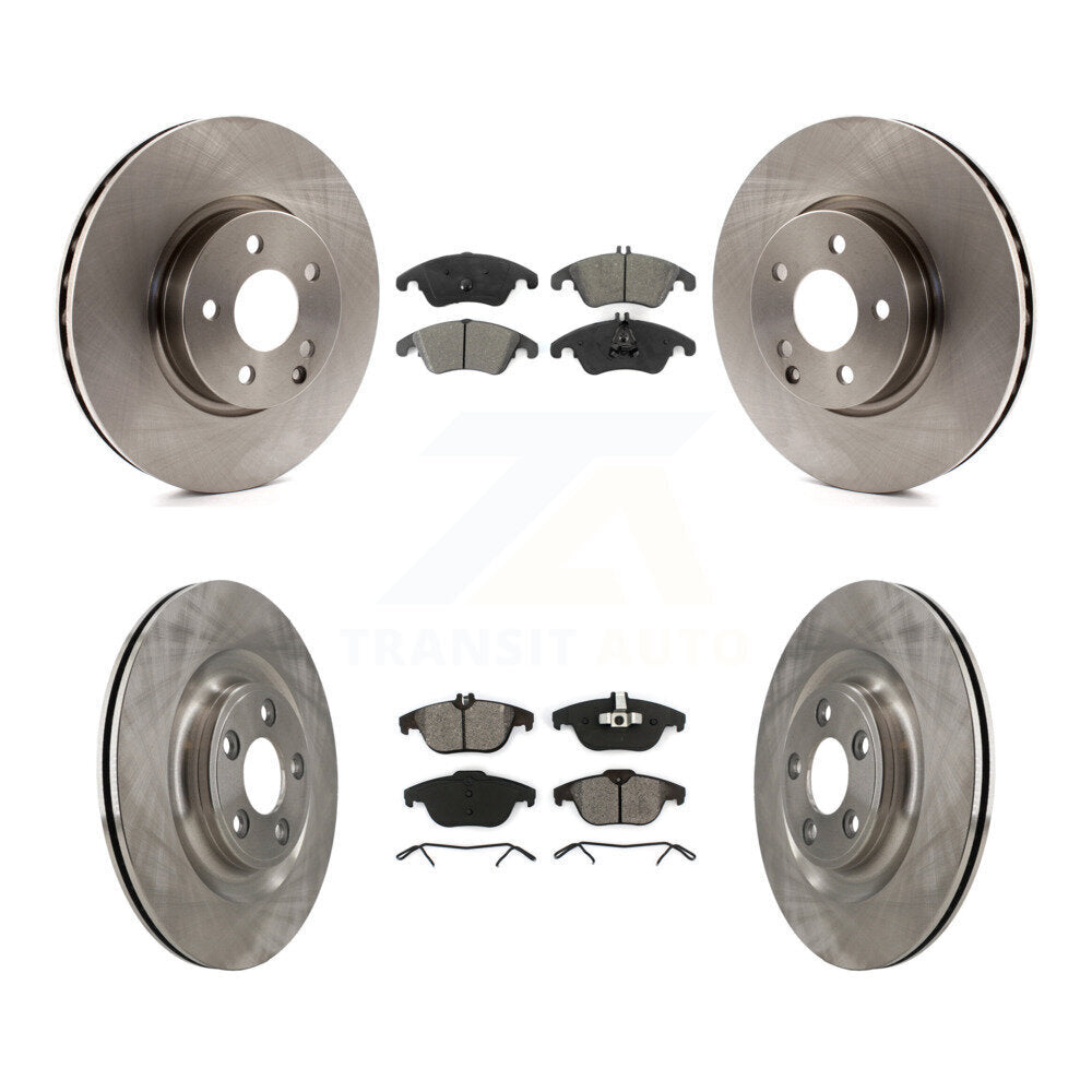 Disc Brake Rotors And Semi-Metallic Pads Front Rear Kit For Mercedes-Benz E400