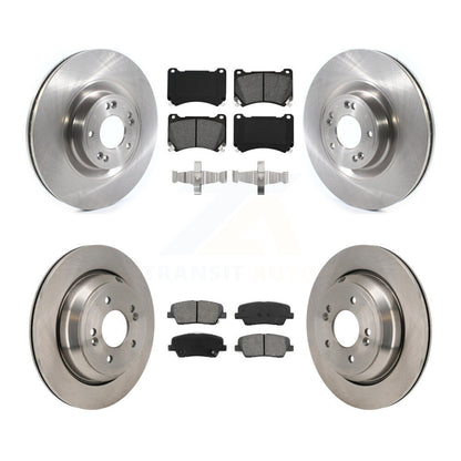 Disc Brake Rotors And Semi-Metallic Pads Front Rear Kit For 2011 Hyundai Equus