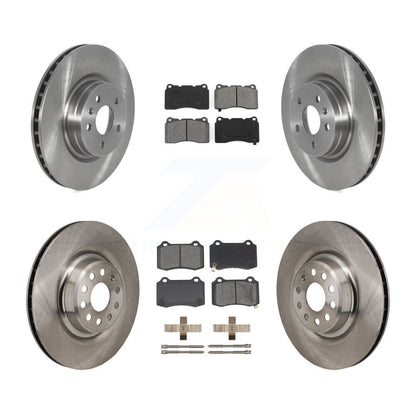 Disc Brake Rotors And Semi-Metallic Pads Front Rear Kit For Tesla S