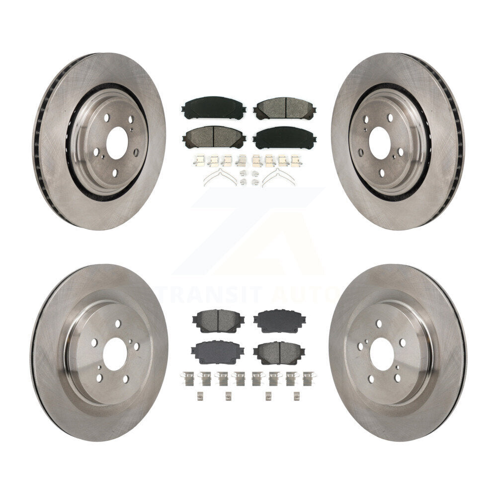 Brake Rotor And Semi-Metallic Pad Front Rear Kit For 2020-2022 Toyota Highlander