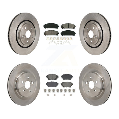 Brake Rotor And Semi-Metallic Pad Front Rear Kit For 2020-2022 Toyota Highlander