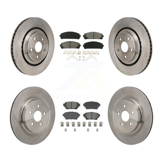 Brake Rotor And Semi-Metallic Pad Front Rear Kit For 2020-2022 Toyota Highlander