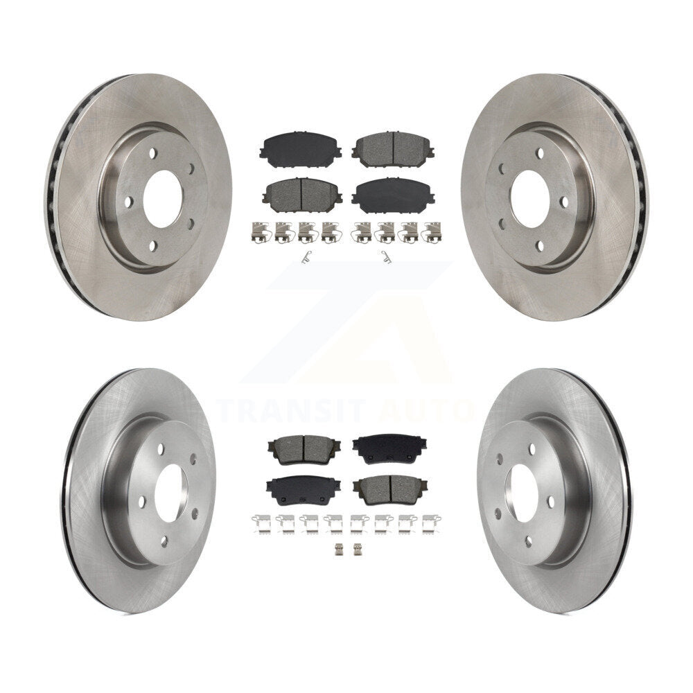 Disc Brake Rotors And Semi-Metallic Pads Front Rear Kit For Nissan Rogue