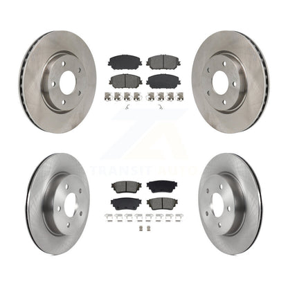Disc Brake Rotors And Semi-Metallic Pads Front Rear Kit For Nissan Rogue