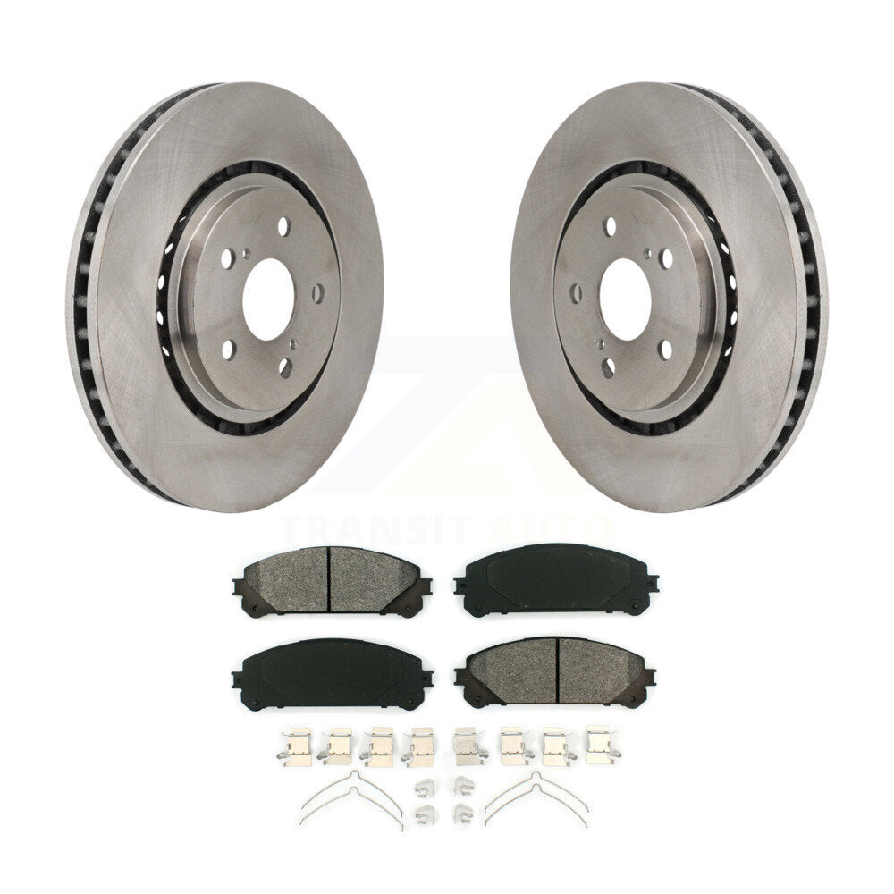 Brake Rotor Semi-Metallic Pad Front Kit For Toyota Sienna RAV4 Prime bZ4X Subaru