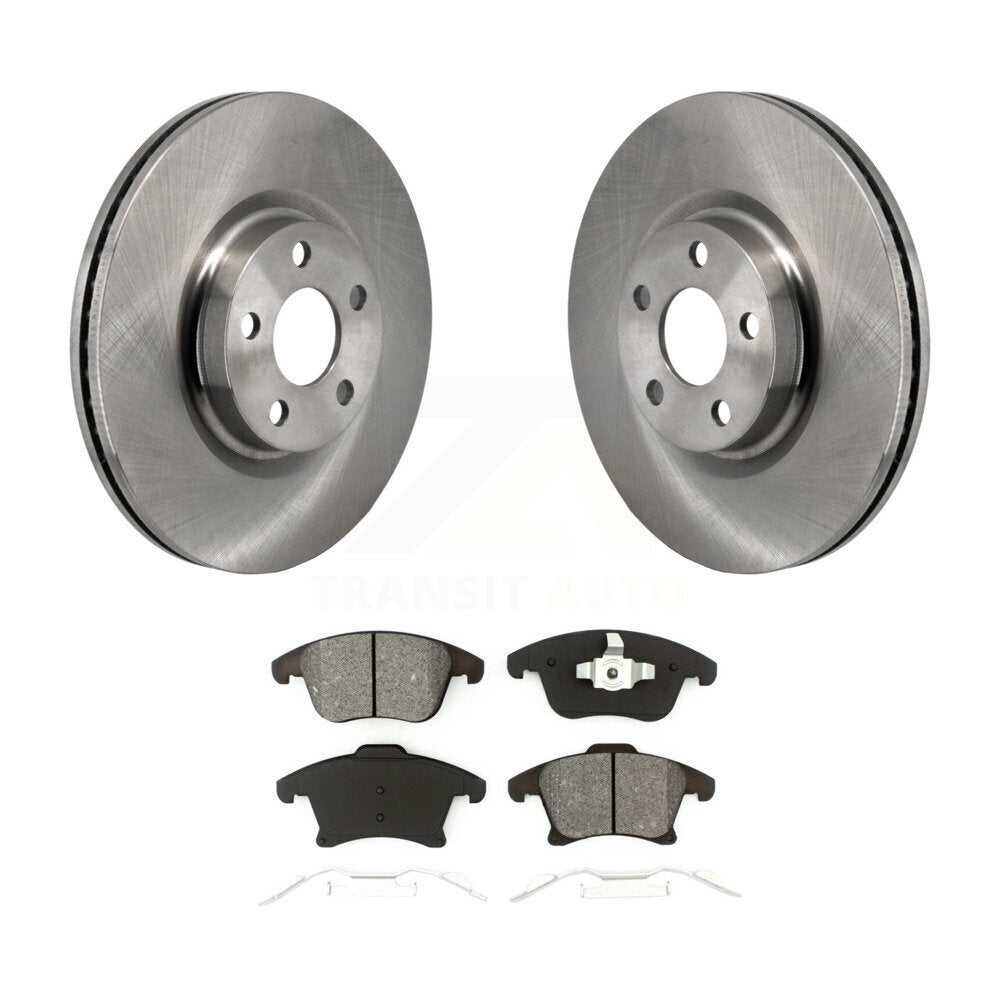 Disc Brake Rotors And Semi-Metallic Pad Front Kit For 2017-2020 Lincoln MKZ 2.0L