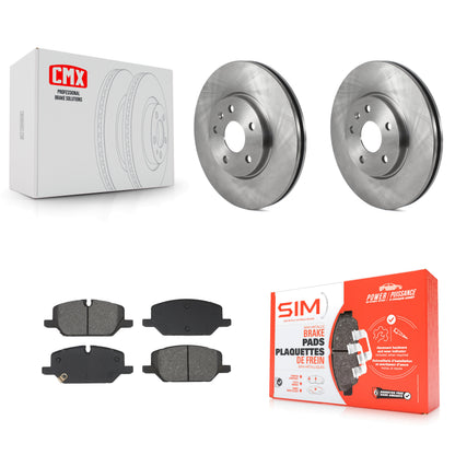 Disc Brake Rotor And Semi-Metallic Pad Front Kit For Buick Envision Cadillac XT4