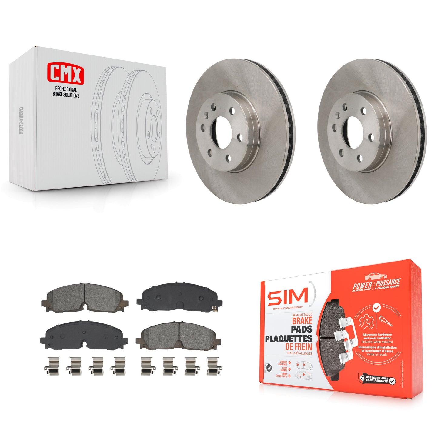 Disc Brake Rotor & Semi-Metallic Pad Front Kit For Chevrolet Colorado GMC Canyon
