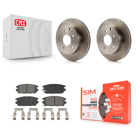 Disc Brake Rotors And Semi-Metallic Pads Rear Kit For Mitsubishi Eclipse Galant