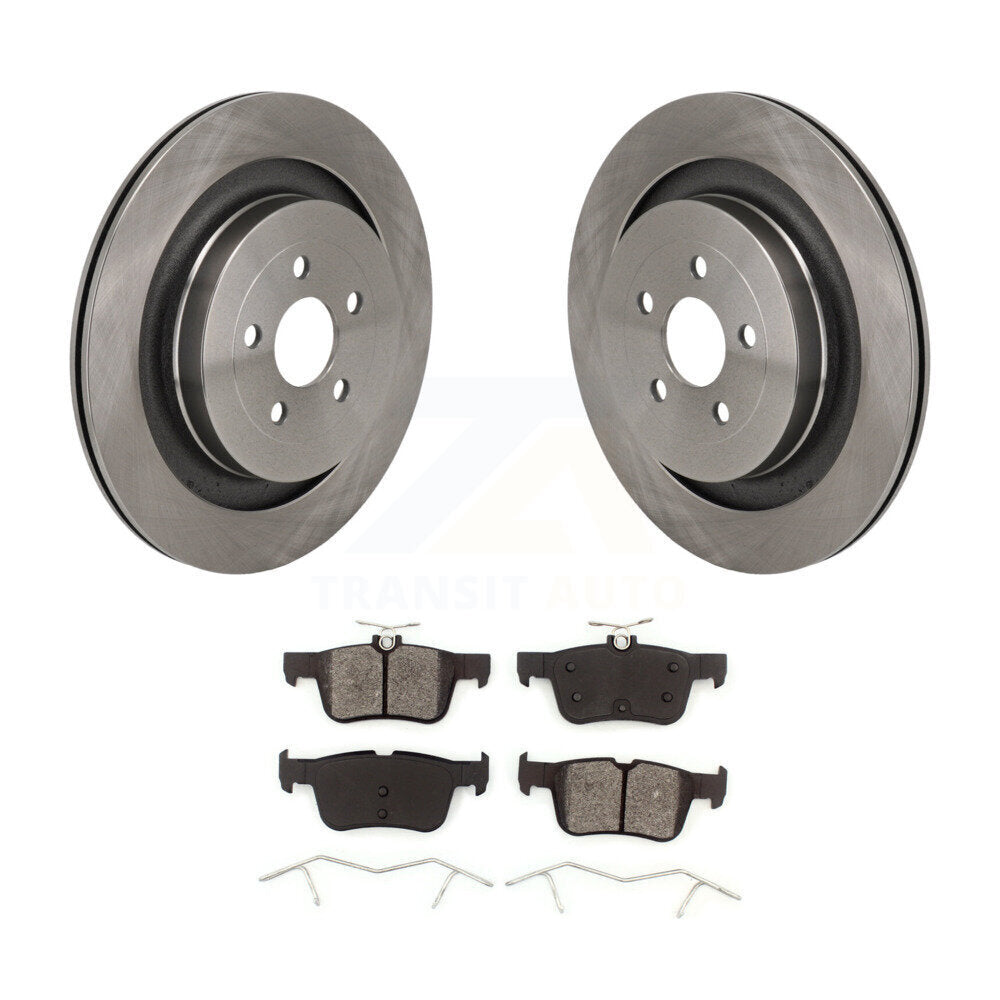 Disc Brake Rotors And Semi-Metallic Pads Rear Kit For Ford Edge Lincoln Nautilus