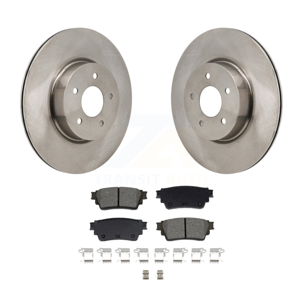Brake Rotors Semi-Metallic Pad Rear Kit For Mitsubishi Outlander Nissan INFINITI