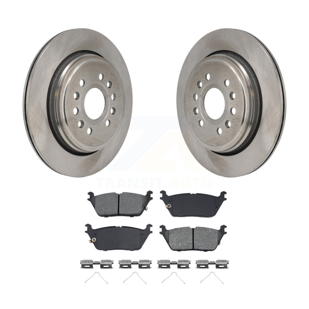 Disc Brake Rotor & Semi-Metallic Pad Rear Kit For Ram 1500 Jeep Wagoneer Grand L