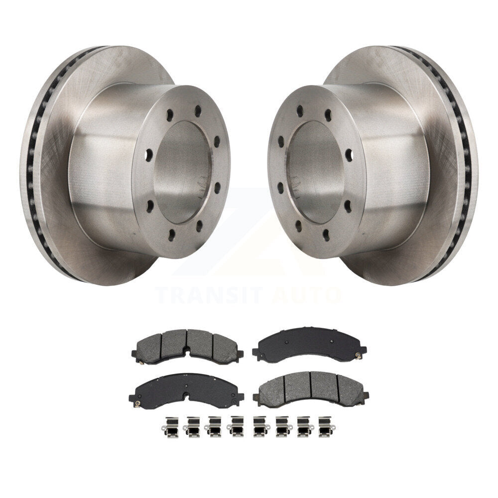 Disc Brake Rotor And Semi-Metallic Pad Rear Kit For GMC Sierra 3500 HD Chevrolet