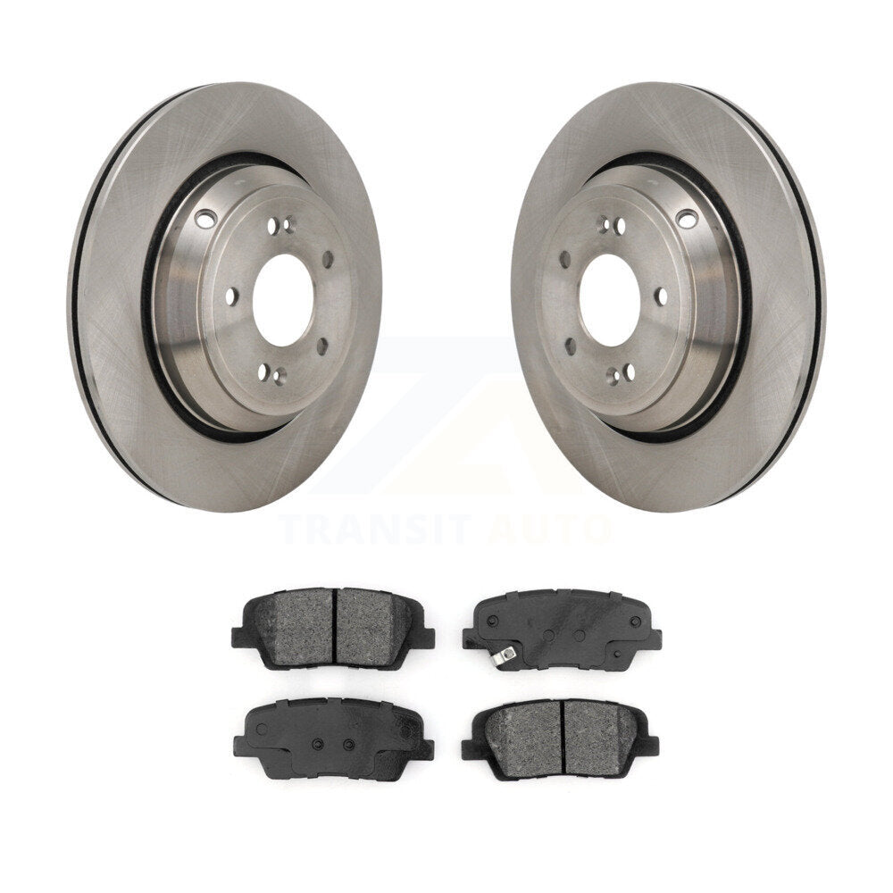 Disc Brake Rotors And Semi-Metallic Pad Rear Kit For Genesis G70 Kia Stinger G80