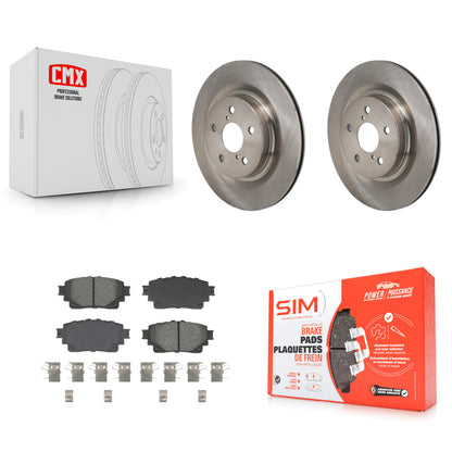 Brake Rotor Semi-Metallic Pad Rear Kit For Toyota Sienna Lexus RAV4 Prime NX350h