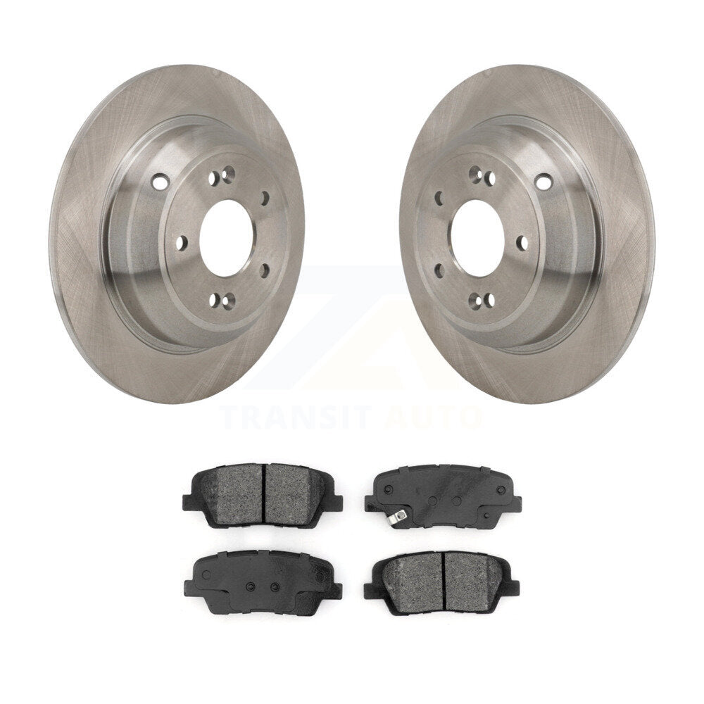 Disc Brake Rotors And Semi-Metallic Pads Rear Kit For Genesis G70 Kia Stinger
