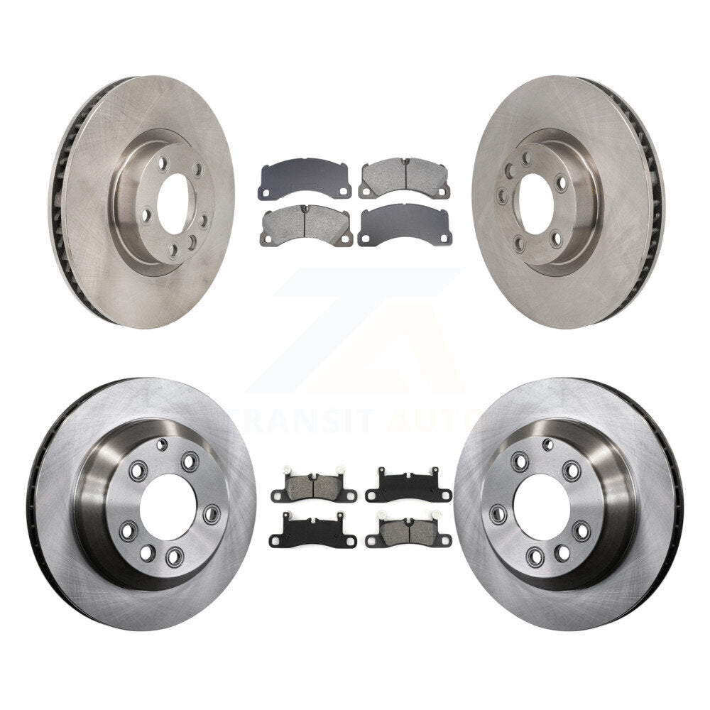 Disc Brake Rotor & Semi-Metallic Pad Front Rear Kit (6Pc) For Volkswagen Touareg
