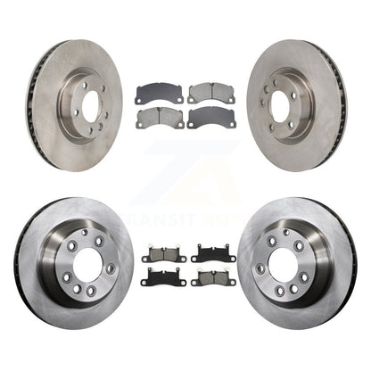 Disc Brake Rotor & Semi-Metallic Pad Front Rear Kit (6Pc) For Volkswagen Touareg