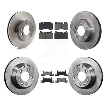 Disc Brake Rotor & Semi-Metallic Pad Front Rear Kit (6Pc) For Volkswagen Touareg