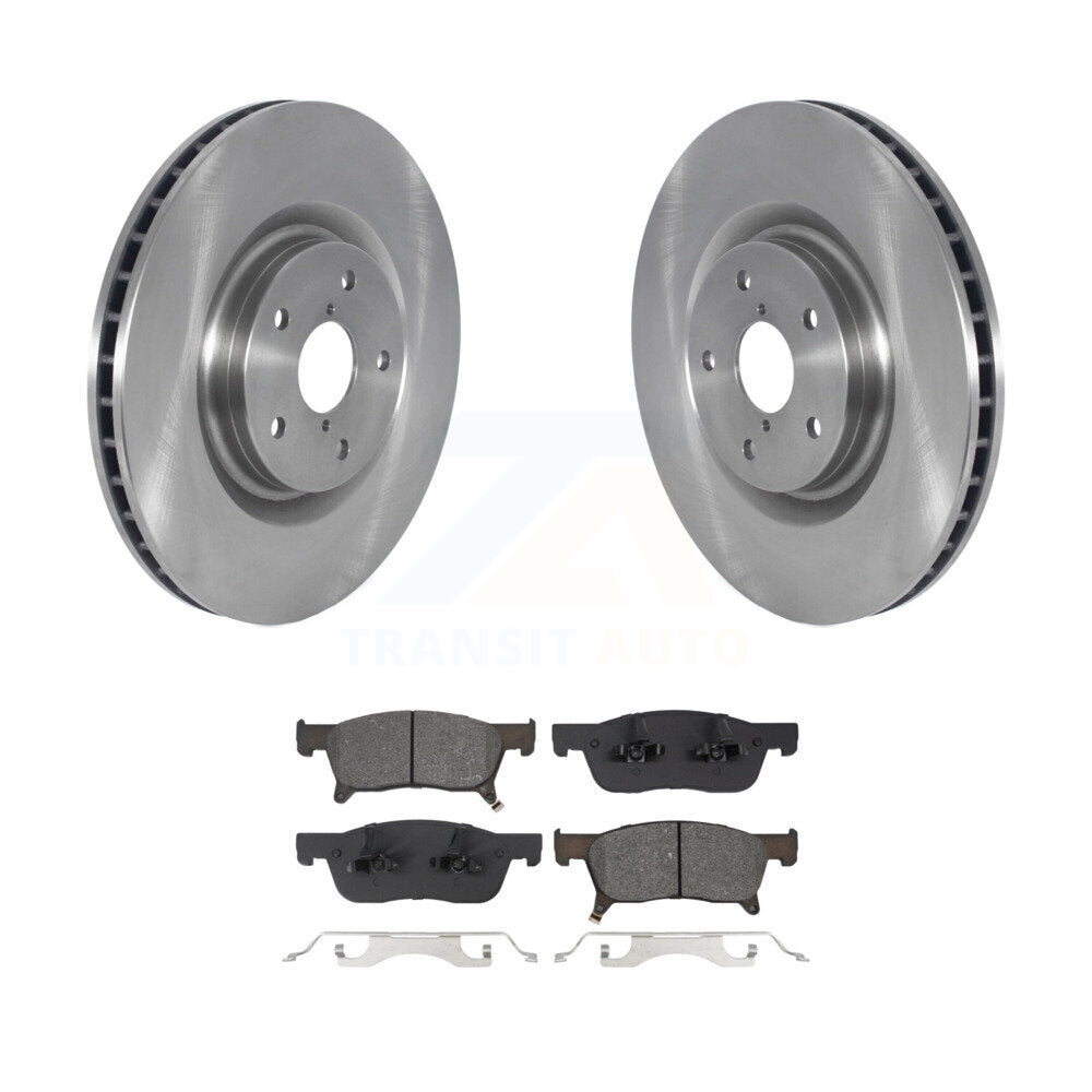 Disc Brake Rotors And Semi-Metallic Pads Front Kit For 2019-2024 Subaru Ascent