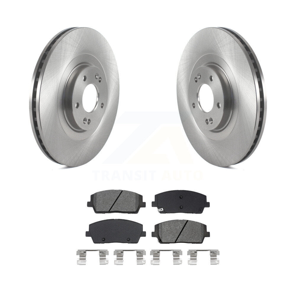 Disc Brake Rotors Semi-Metallic Pad Front Kit For Hyundai Palisade Kia Telluride