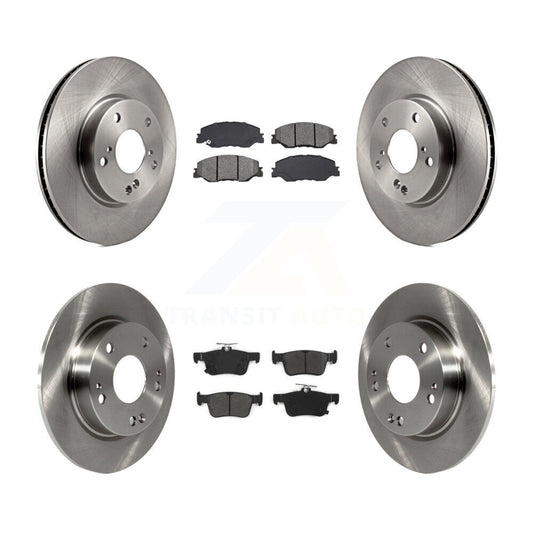 Disc Brake Rotors And Semi-Metallic Pads Front Rear Kit For Honda Civic