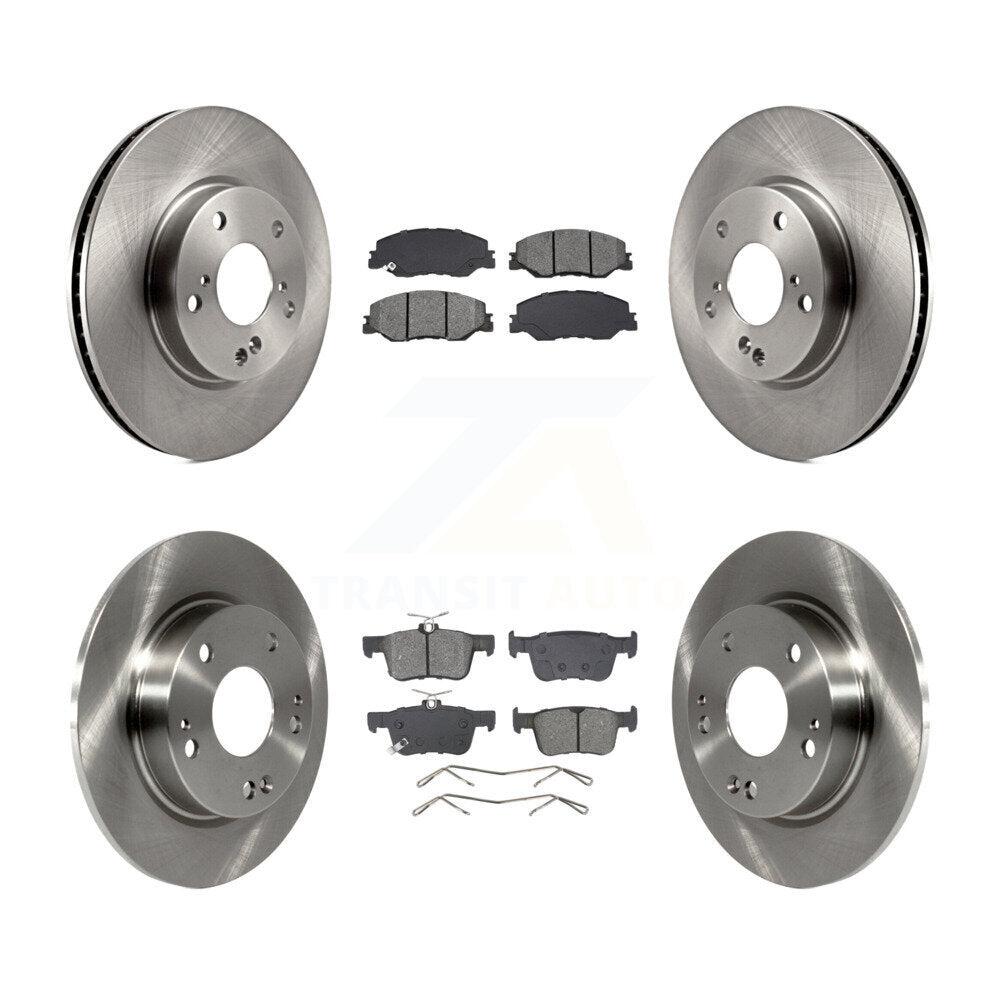 Disc Brake Rotors & Semi-Metallic Pad Front Rear Kit For 2019-2022 Honda Insight